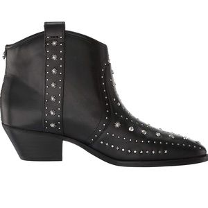 New Sam Edelman black studded booties